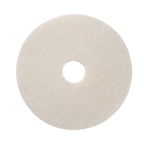 6.5 inch White Floor Pad with Removable Center Hole Thumbnail